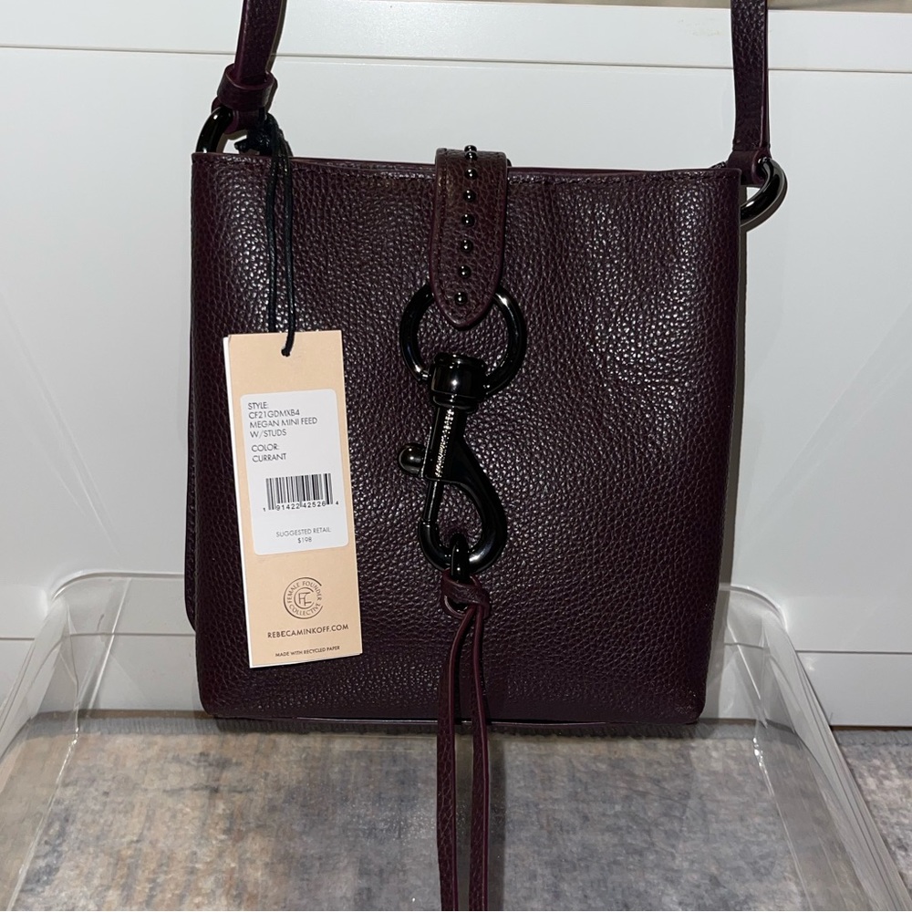 NEW! REBECCA MINKOFF Megan Mini Feed with Studs